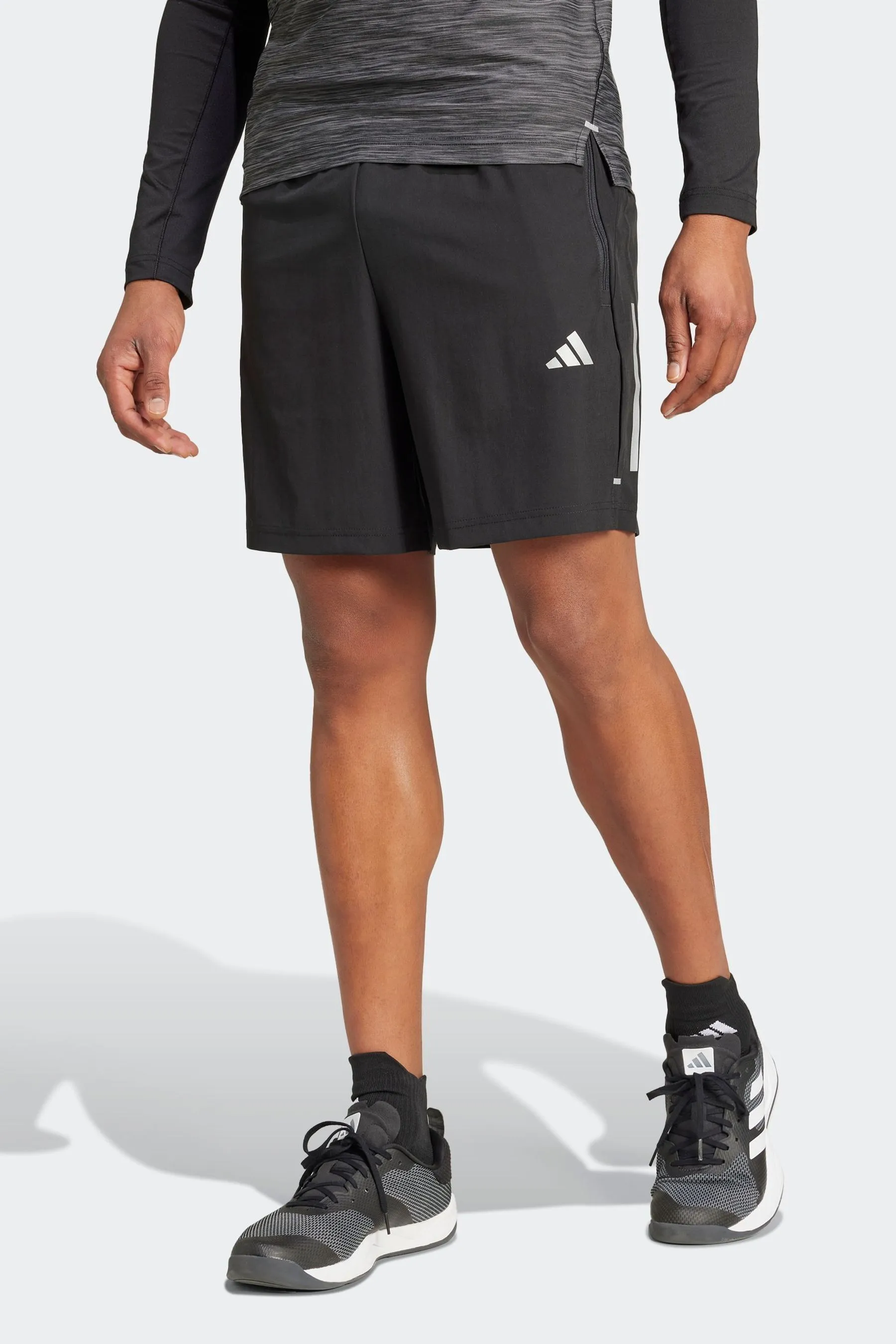adidas Gym+ Training 3-Stripes Woven Shorts    