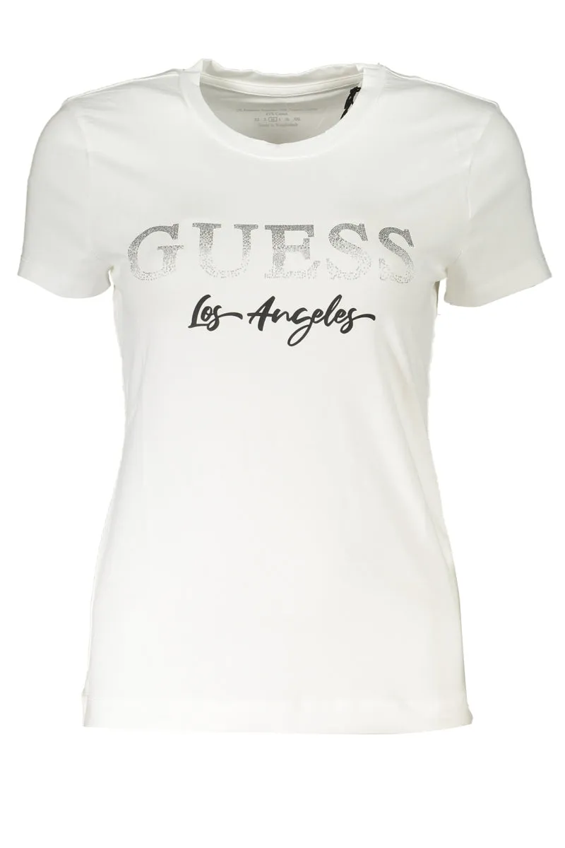 GUESS JEANS Women's Short Sleeve White T-Shirt