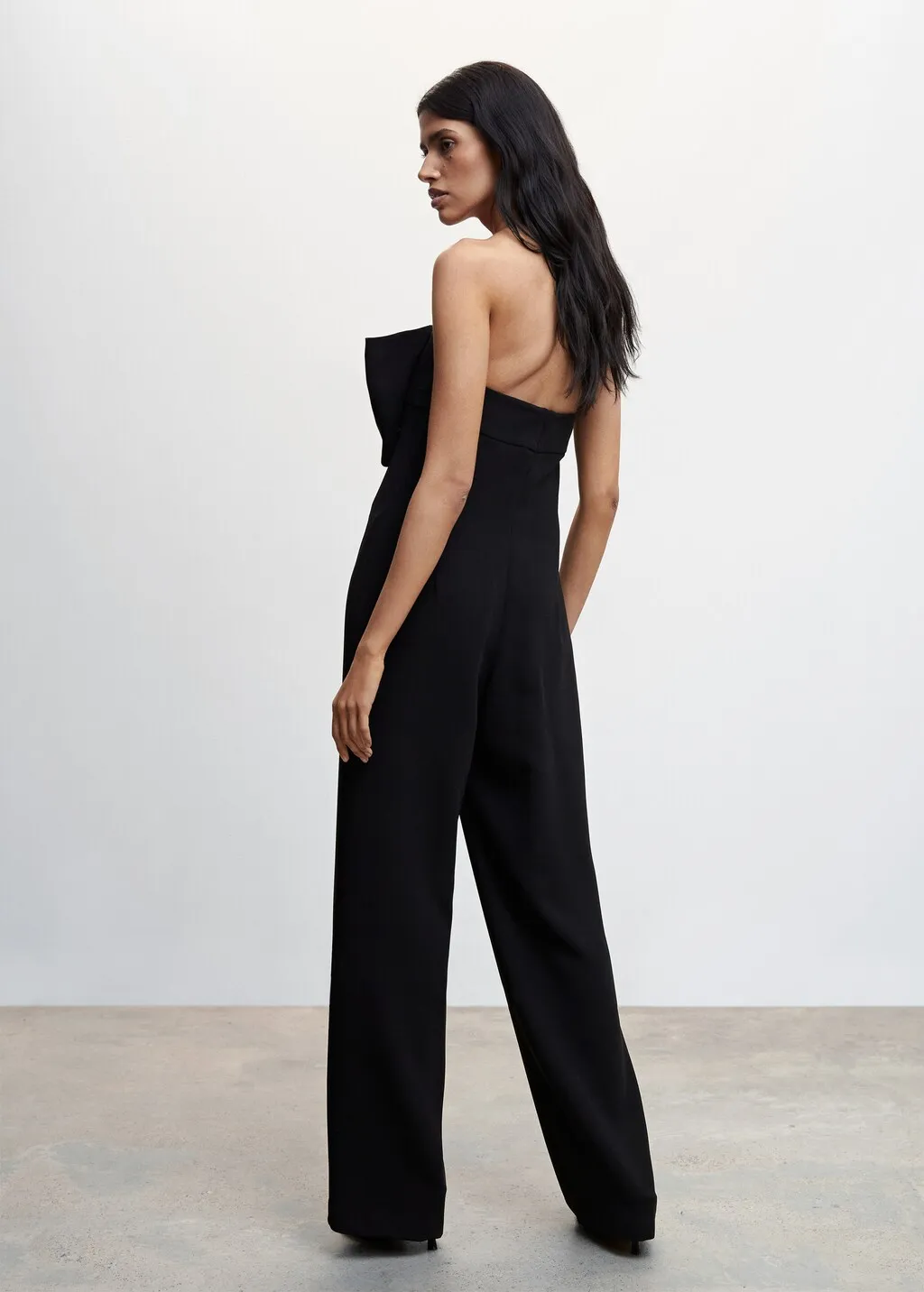 Off-Shoulder Bow Jumpsuit Dress