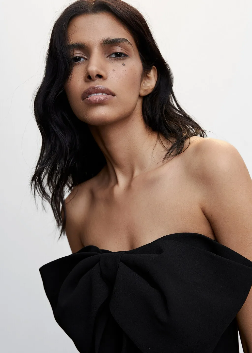 Off-Shoulder Bow Jumpsuit Dress
